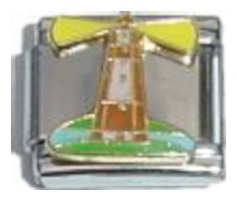 Lighthouse Brown Italian Charm