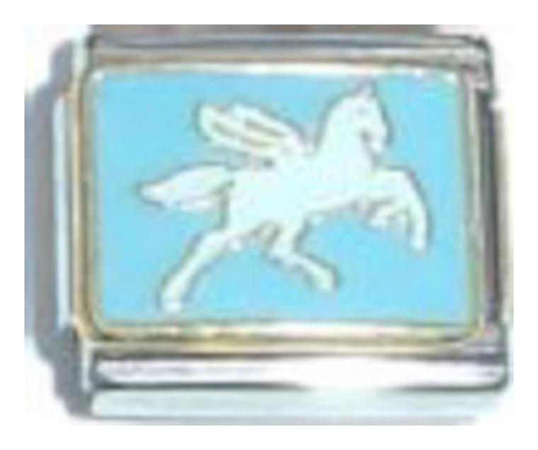 Blue Pegasus Italian Charm
