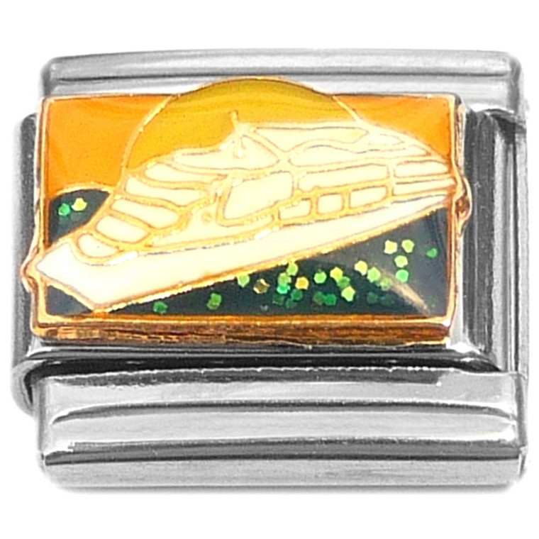 Boat Ocean Sun Italian Charm
