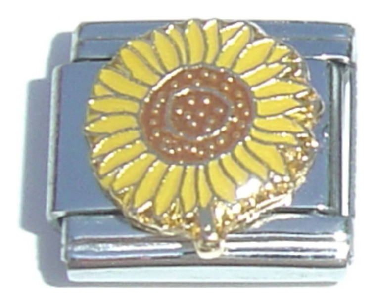 Sunflower Brown Center Italian Charm