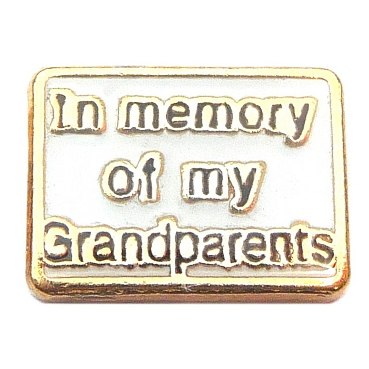 In Memory Of My Grandparents Floating Locket Charm