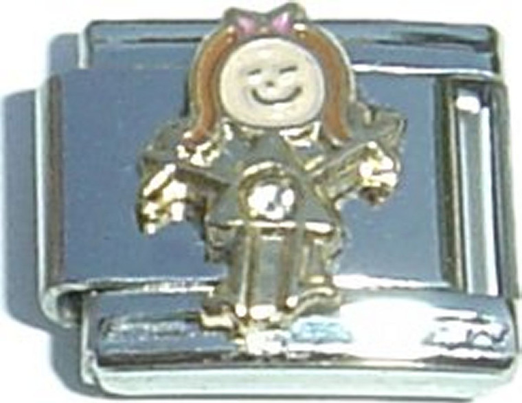 April Girl Italian Charm