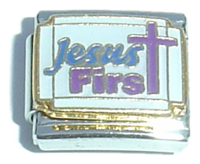 Jesus First Italian Charm