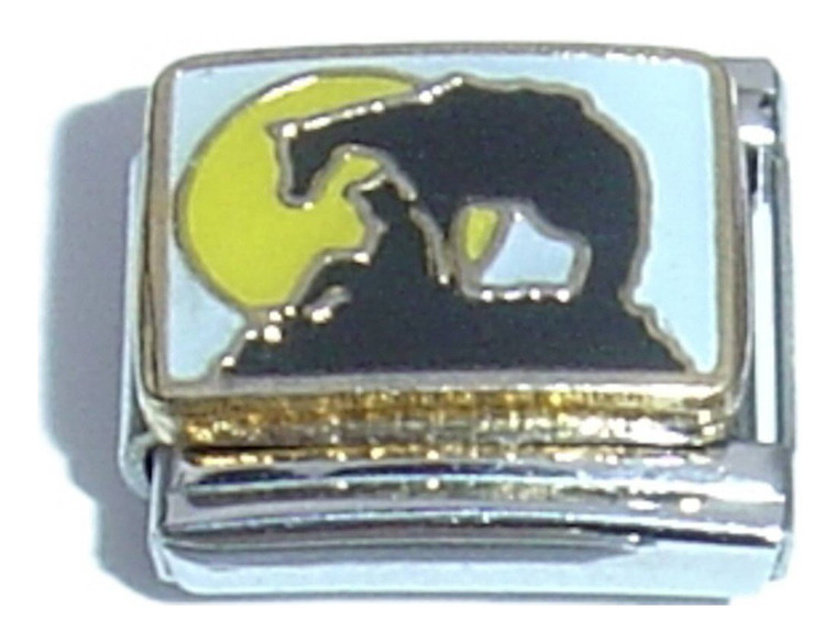 Horse and Cowboy Italian Charm