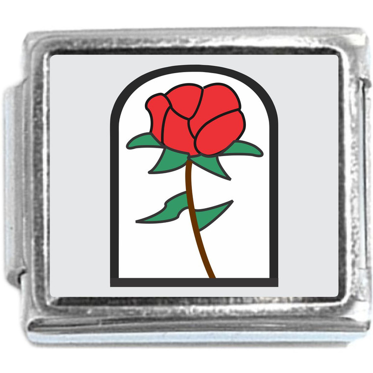 Red Rose Italian Charm