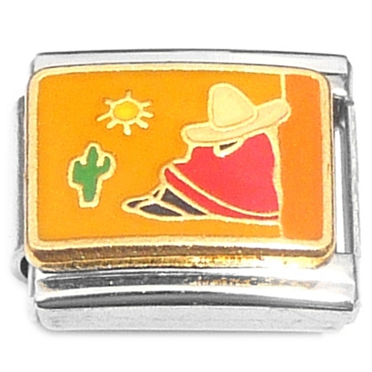 Man In Sombrero Italian Charm