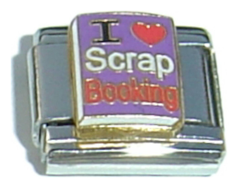 I Love Scrap Booking Italian Charm