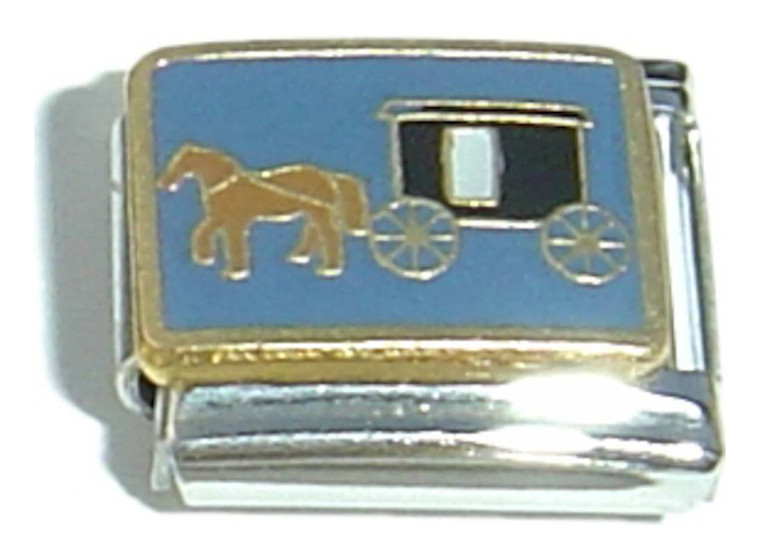 Horse And Carriage Italian Charm