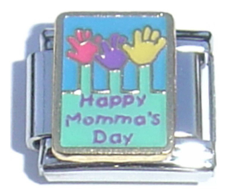 Happy Mommas Day Italian Charm