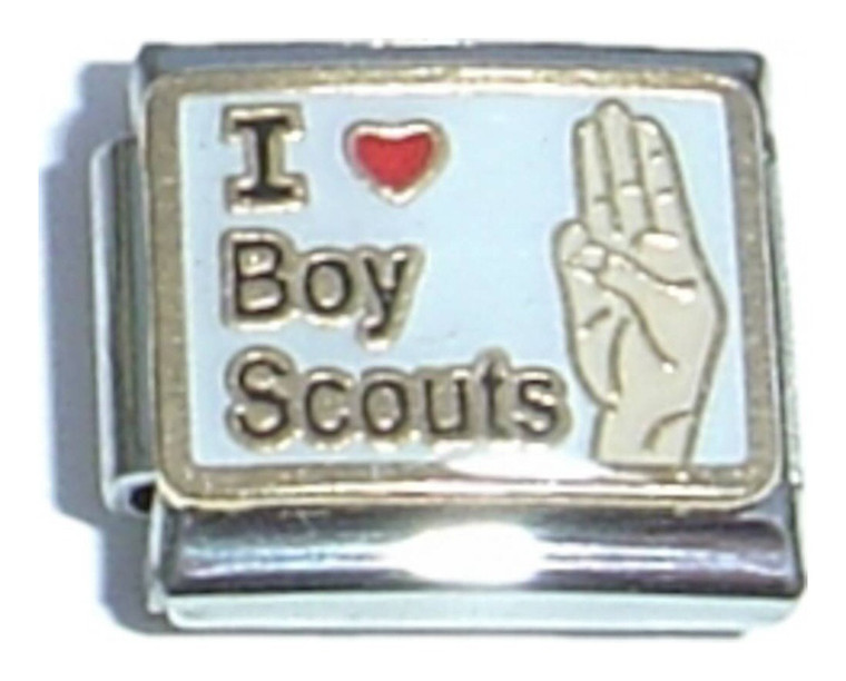 I Love Boy Scouts Italian Charm