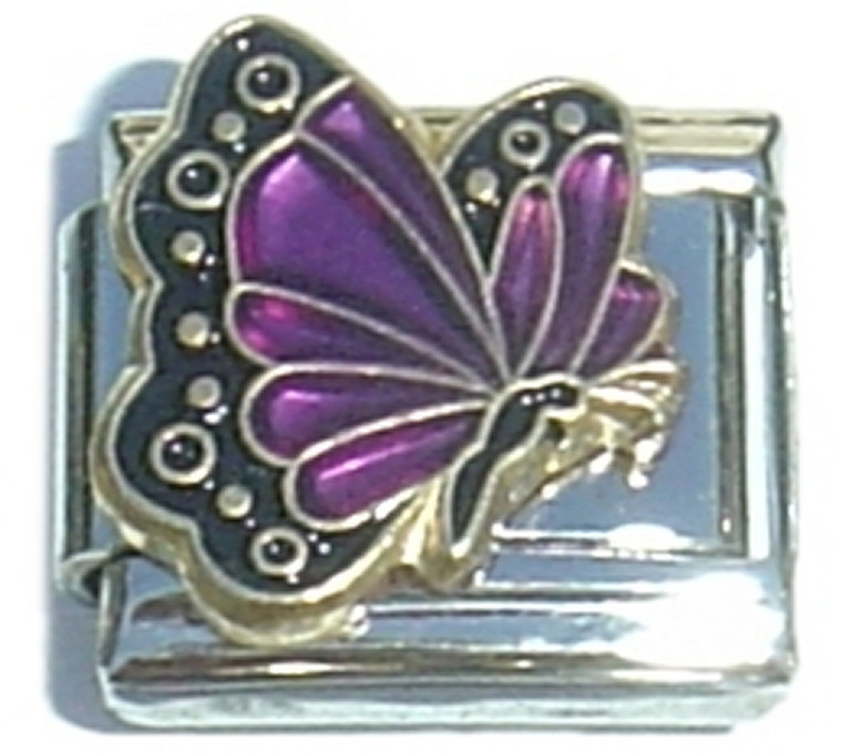 February Flying Butterfly Italian Charm