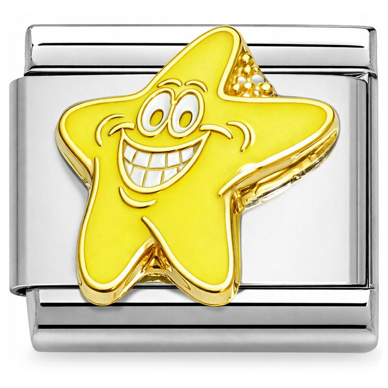 Yellow Star Italian Charm