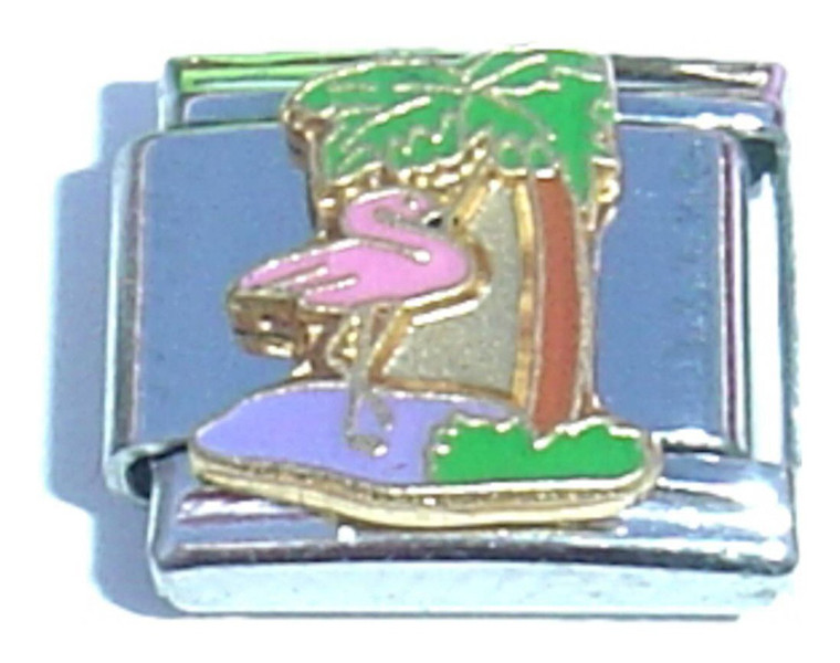 Flamingo And Tree Italian Charm