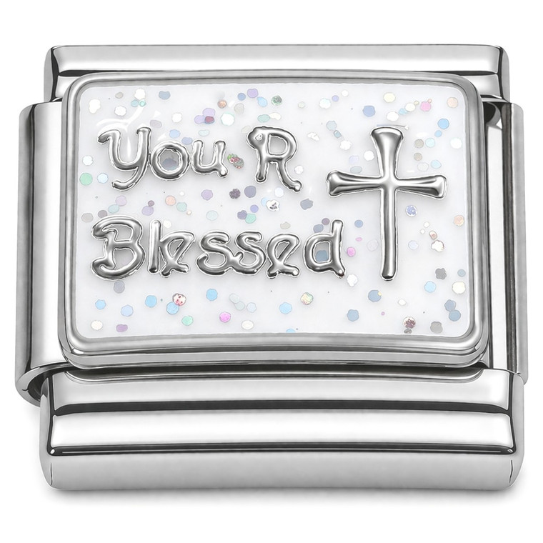 You R Blessed Italian Charm