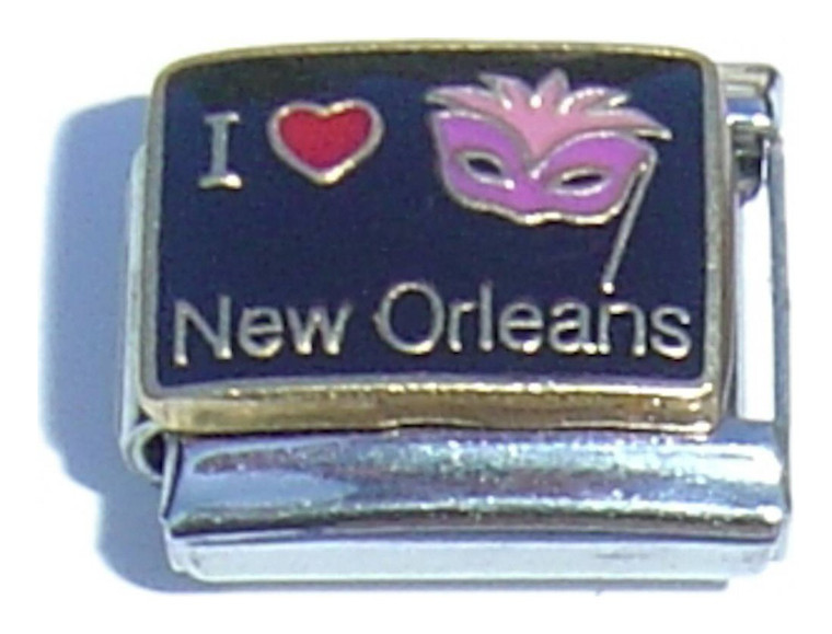 I Love New Orleans Italian Charm
