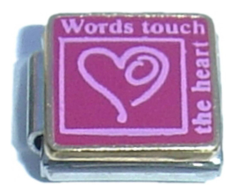 Words Touch The Heart Italian Charm