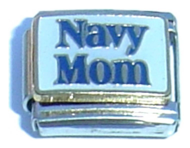 Navy Mom Italian Charm