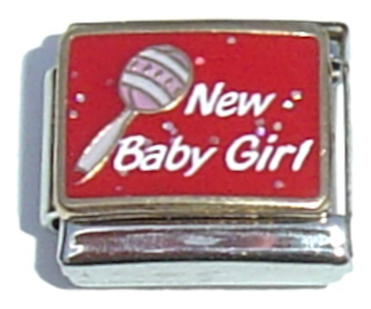 New Baby Girl Italian Charm