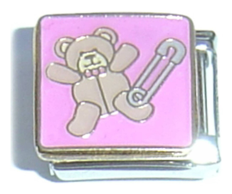 Bear With Pink Italian Charm