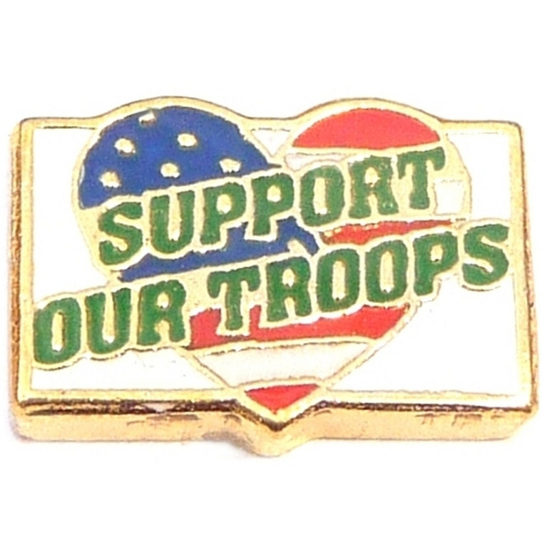 Support Our Troops Floating Locket Charm