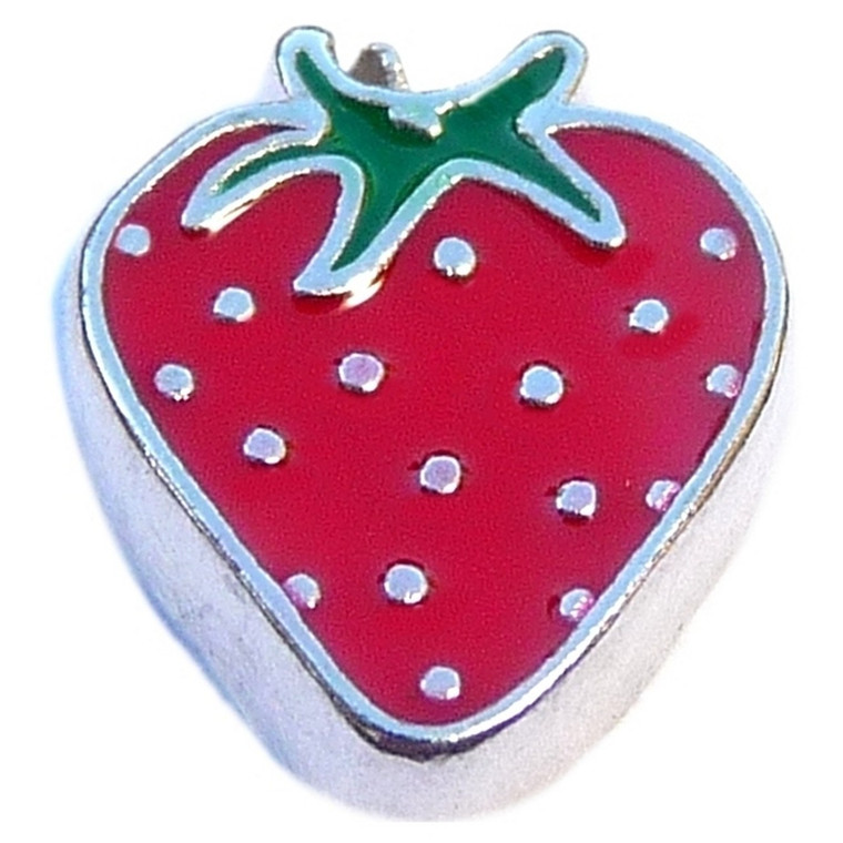 Strawberry Floating Locket Charm