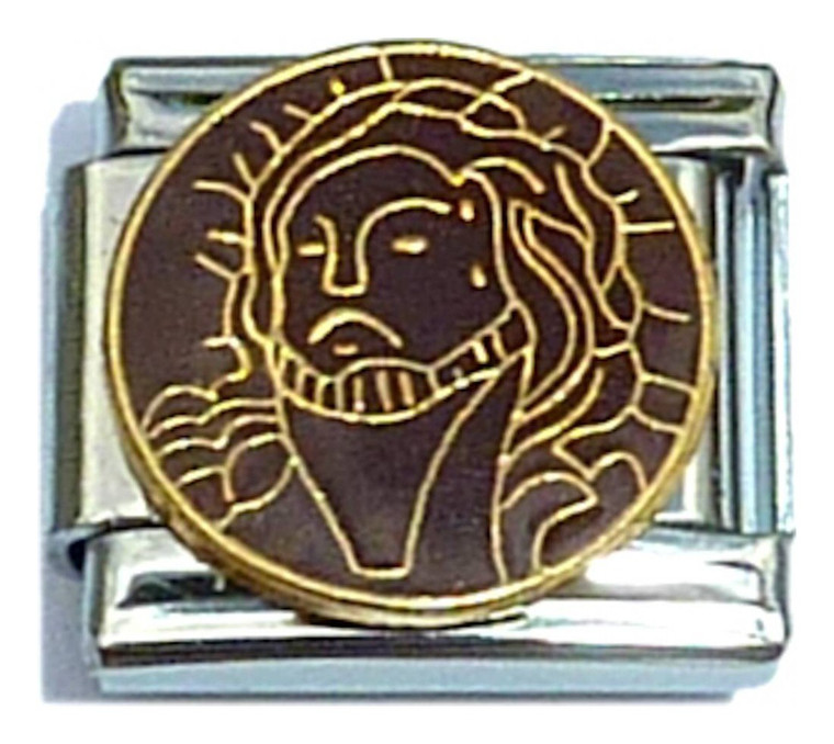 Jesus Brown Back Italian Charm