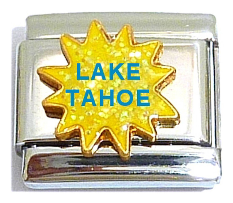 Lake Tahoe Sparkly Italian Charm