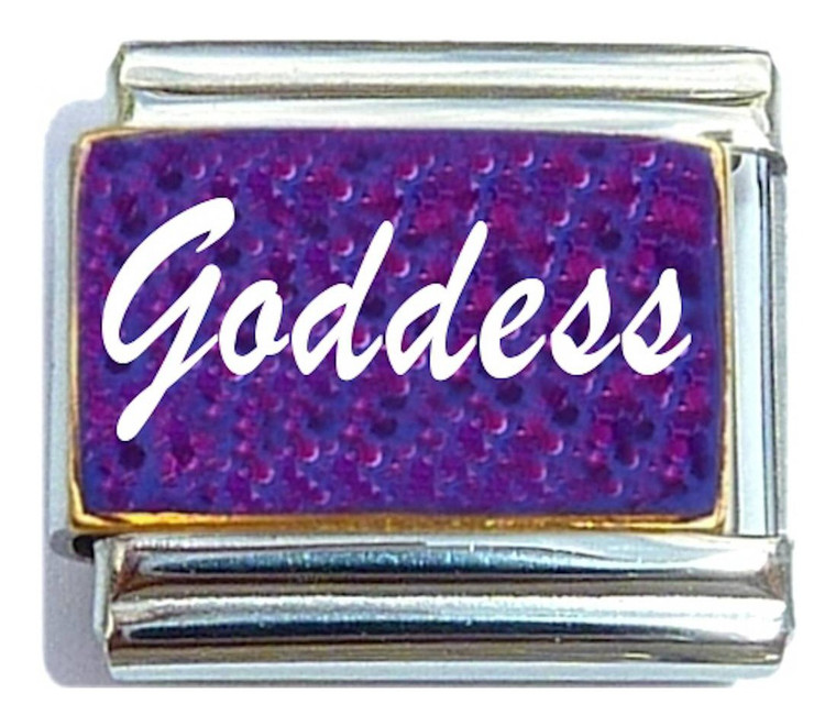 Goddess Purple Italian Charm