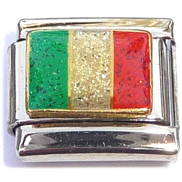 Glitter Italy Flag Italian Charm