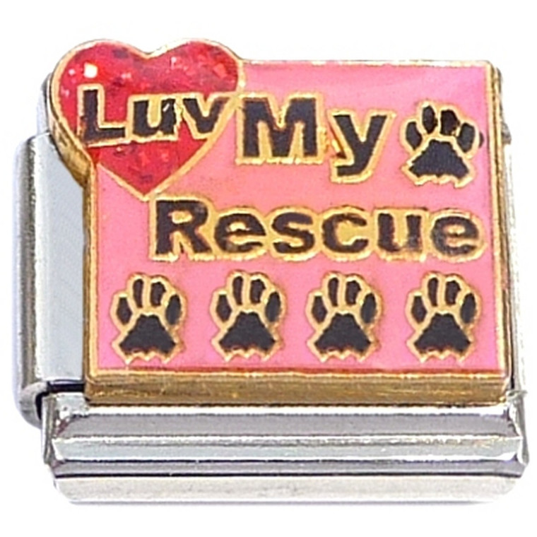 Luv My Rescue Pink Italian Charm