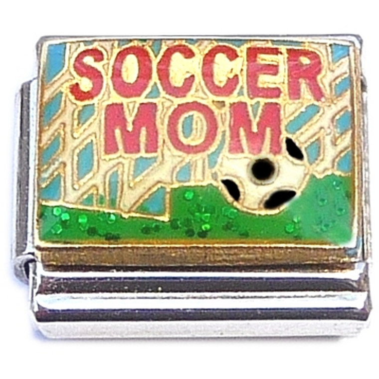 Soccer Mom in Red Italian Charm