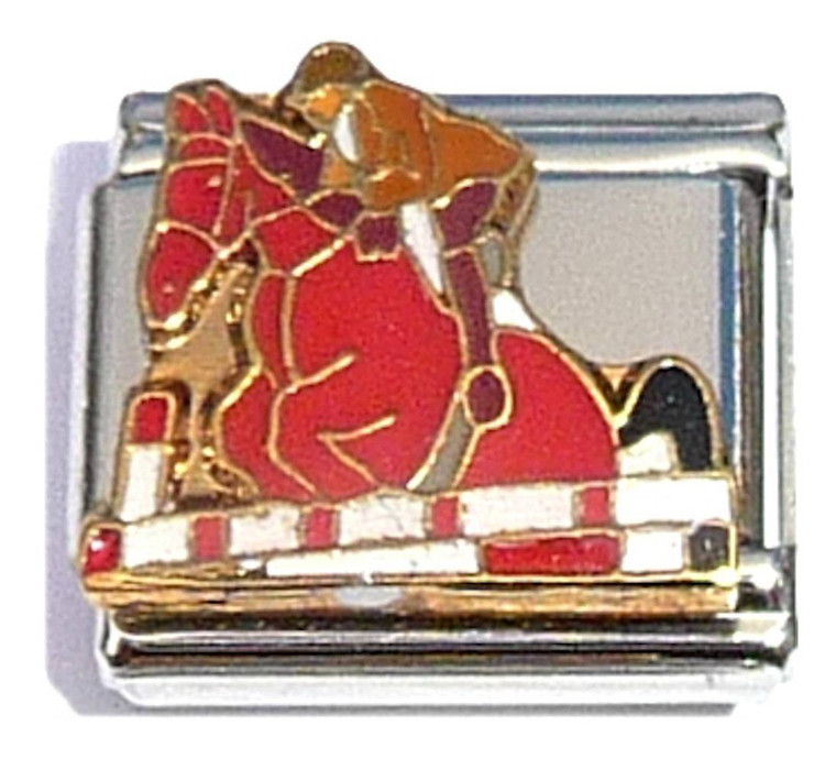 Horse Leaping Italian Charm