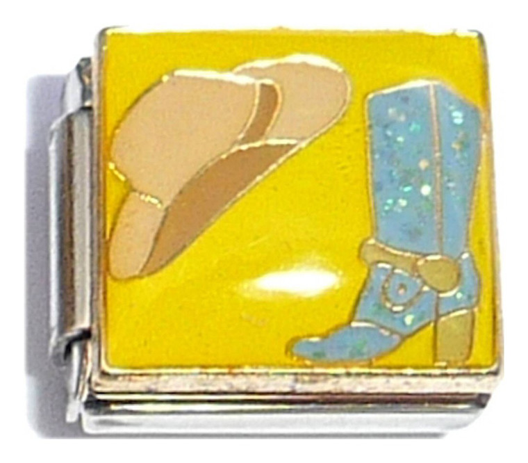 Cowboy Boots And Hat Italian Charm