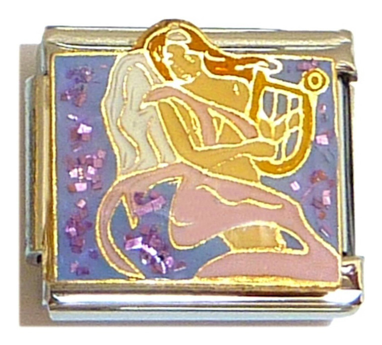Angel Playing Lyre Italian Charm