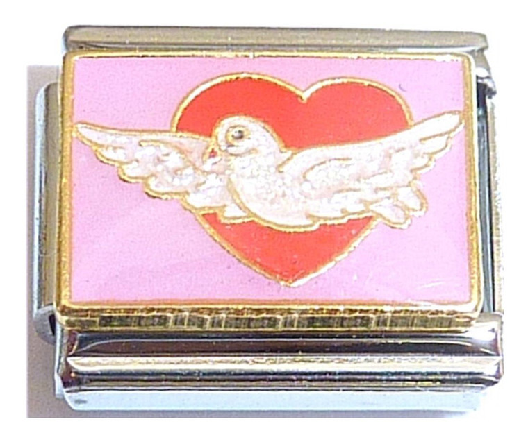 Bird Pink Background Italian Charm
