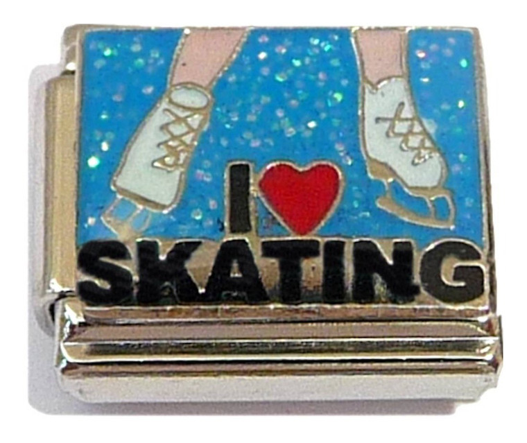 I Love Ice Skating Italian Charm