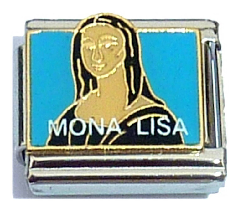 Mona Lisa Blue Background Italian Charm