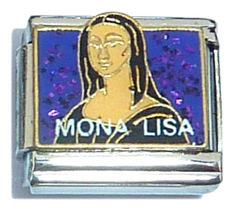 Mona Lisa Purple Background Italian Charm