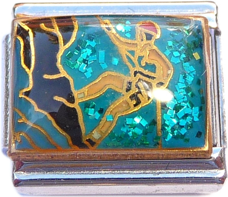 Rock Climber Italian Charm