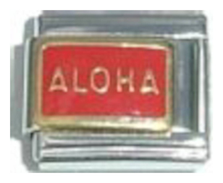 Red Aloha Italian Charm