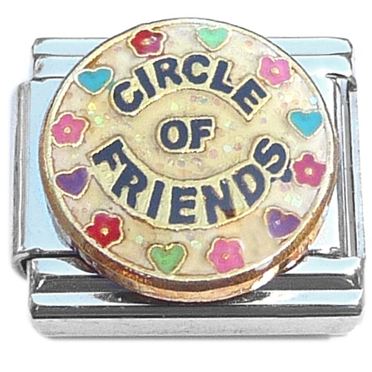 Circle of Friends Hearts and Flowers Italian Charm