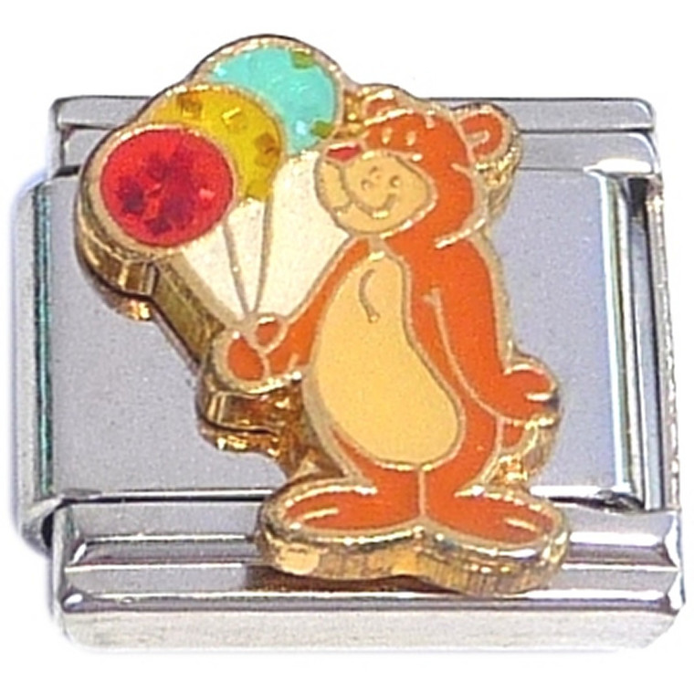 Balloons Brown Bear Italian Charm