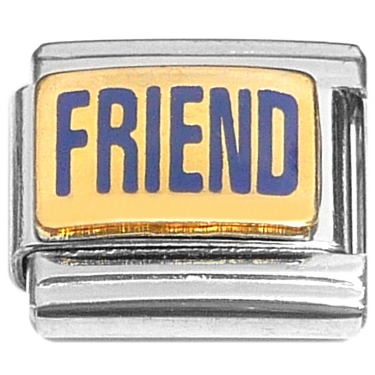 Friend Blue Color Italian Charm