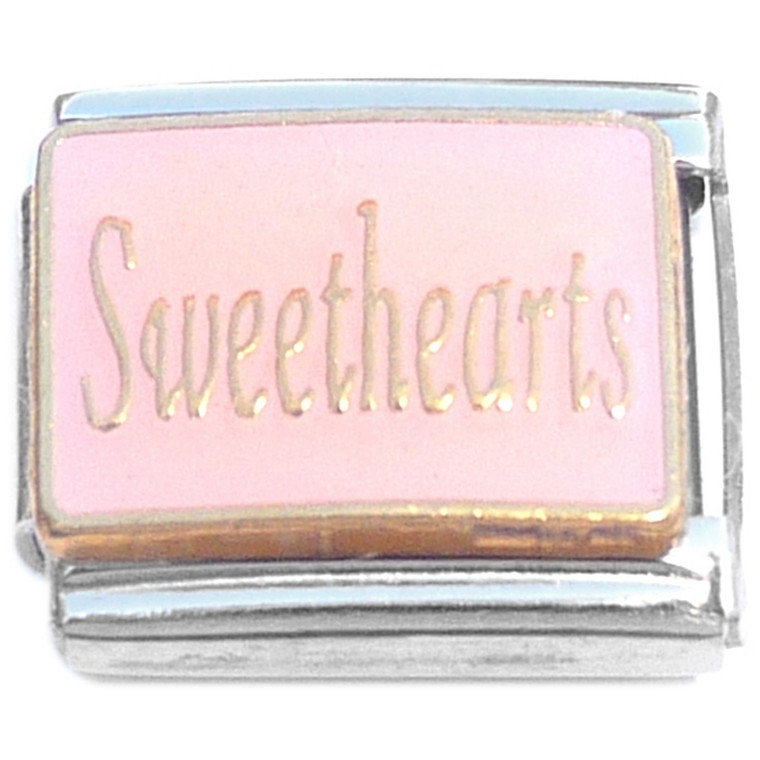 Sweethearts on Pink Italian Charm