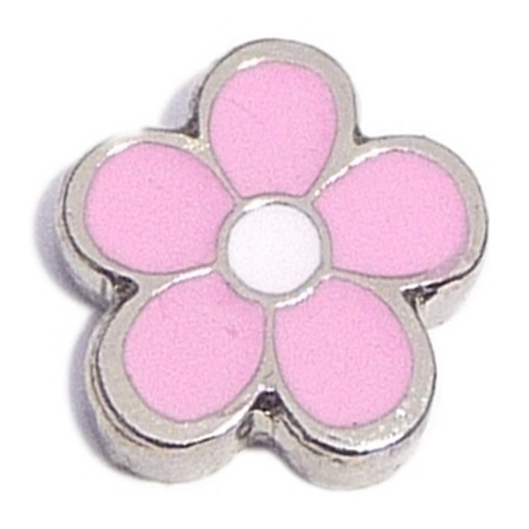 Pink Cute Flower Floating Locket Charm