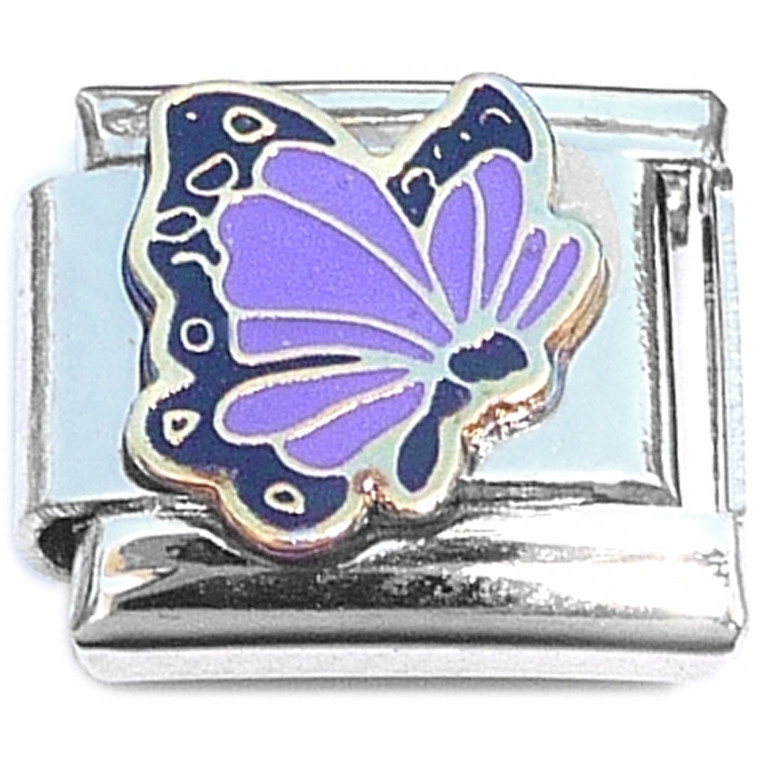 Purple Wing Butterfly Italian Charm