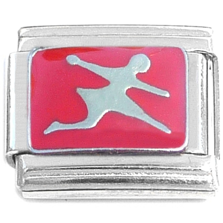 Dancing Girl Red Italian Charm