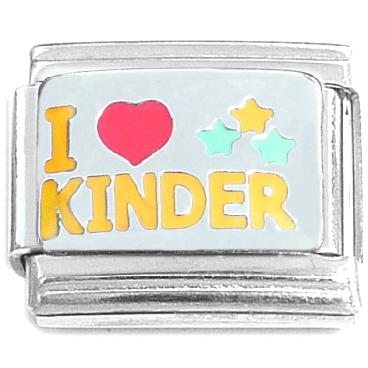 I Love Kinder School Teacher Kindergarten Italian Charm