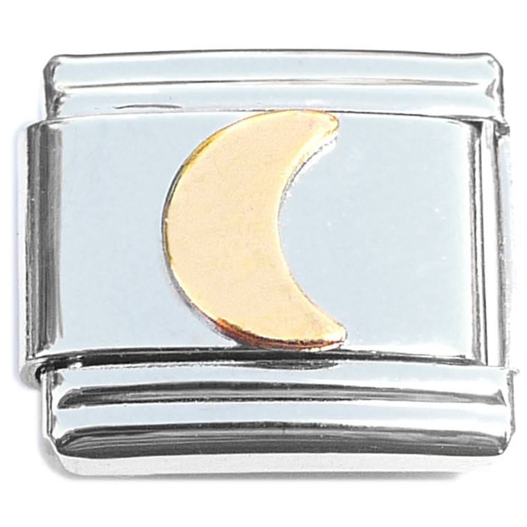 Moon in the Sky Gold Italian Charm
