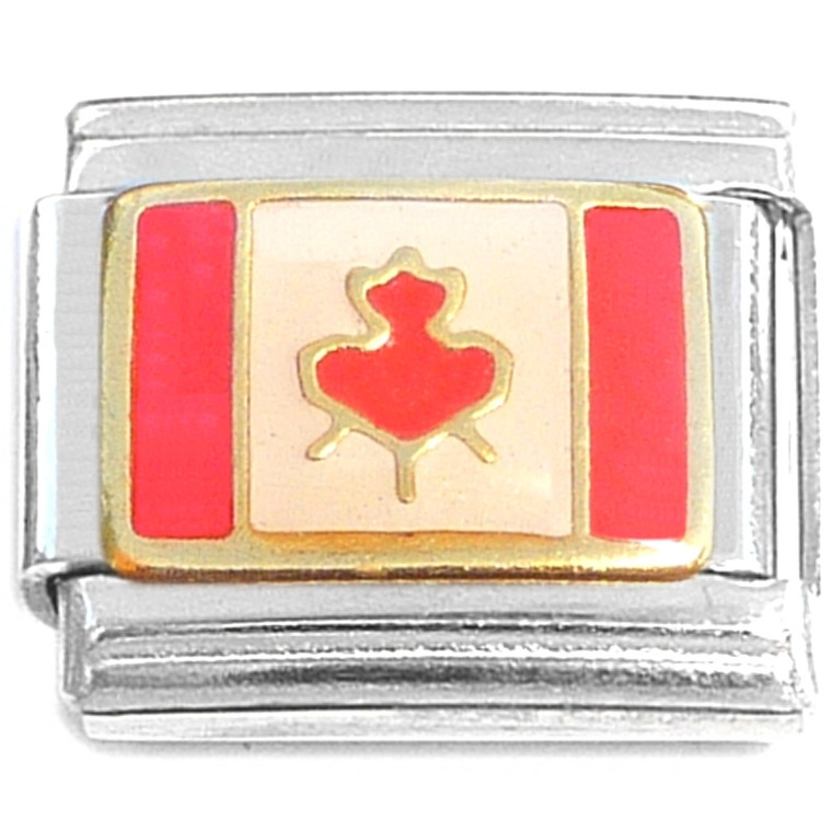 Canada Country Flag Italian Charm
